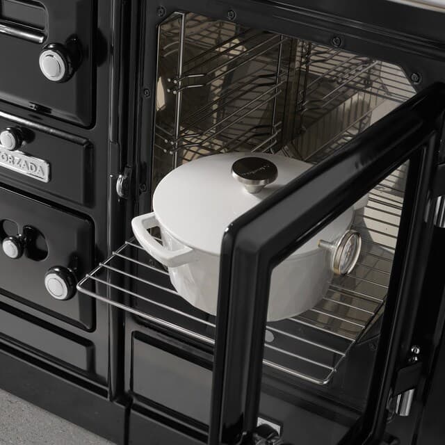 Detalle de Hergom Saja 7/90 Vitro Cromo cocina 8 kW