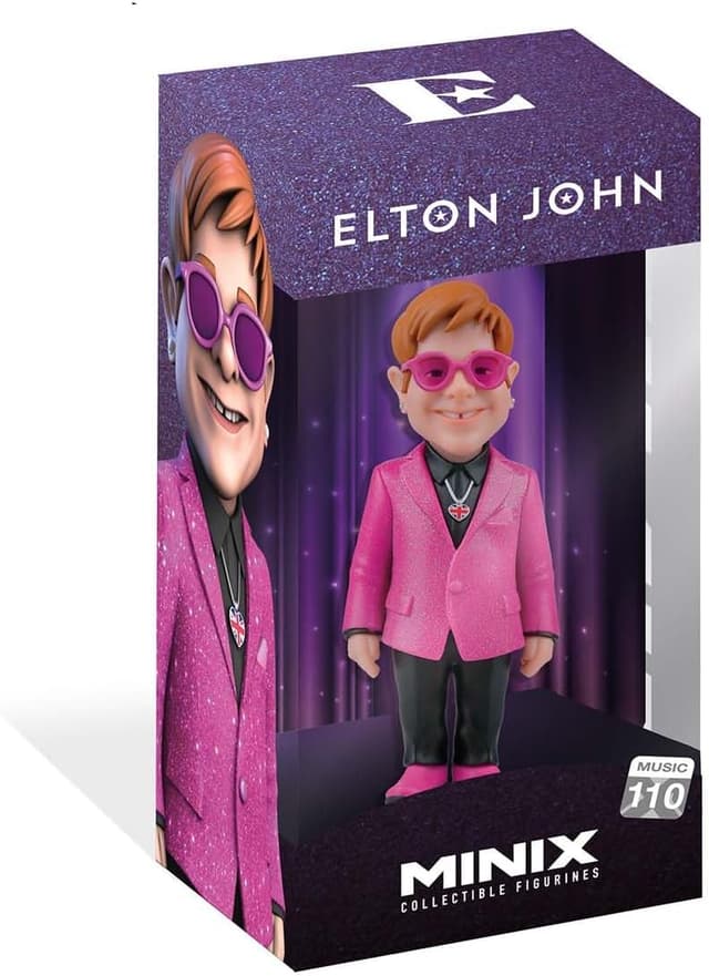 Detalle 2 de BANDAI Minix Figura Elton John 12cm Colección y Regalo 🎸