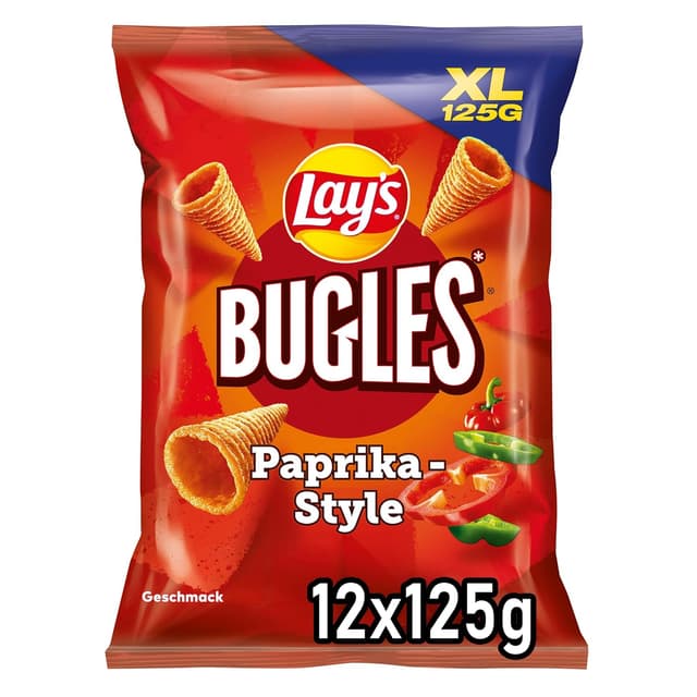 Detalle 1 de Lay’s Bugles Original – Mais-Snack im 14er Pack (75 g je Tüte)