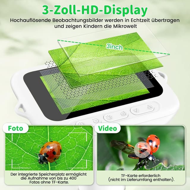 Detalle 2 de Mikroskop für Kinder 1000x mit 3,0 Zoll