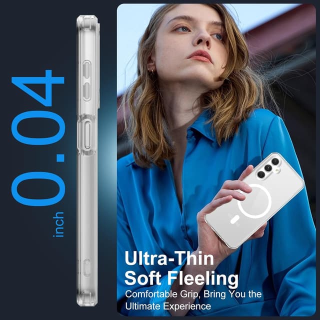 Thumbnail 6 de XTCASE Coque magnétique pour Samsung Galaxy S26 compatible MagSafe (transparente, anti-rayures) avec bumper TPU antichoc