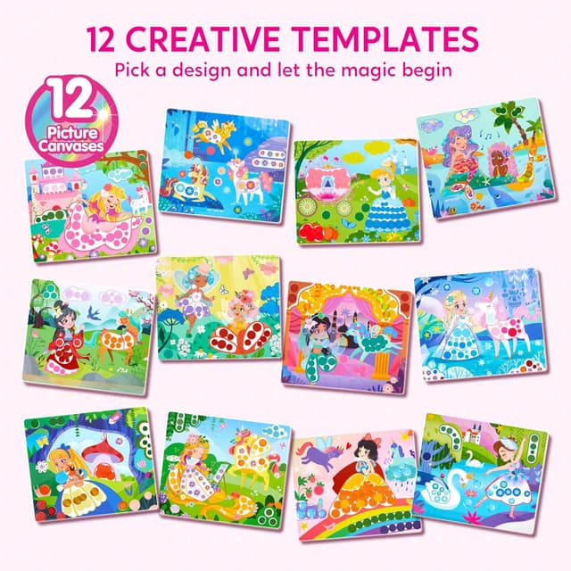 Thumbnail 1 de Klever Kits Prinzessin-Punkt-Kunstset 1.470 Sticker 🎨