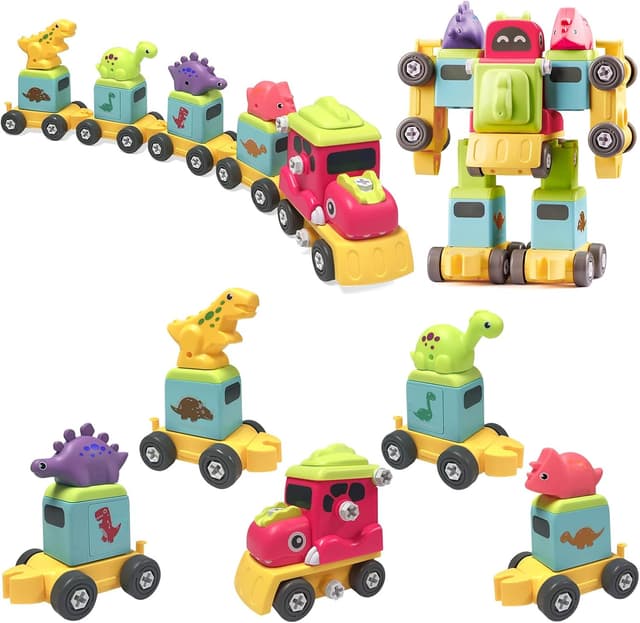 Imagen de TOYABI Dinosaurios 5 en 2 Coche transformable en OfertitasTOP