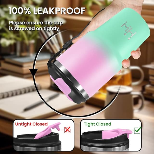 Detalle 2 de Termo Cafe 20oz vaso térmico 18/8, mantiene 8 h frío