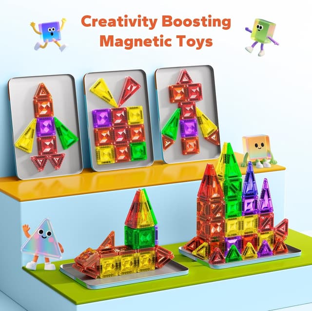 Detalle 1 de Mini Magnetic Tiles 45PCS Travel Set