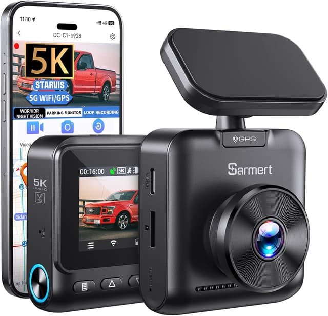 Detalle de Sarmert C1 5K Dash Cam Front — 5K HDR car camera