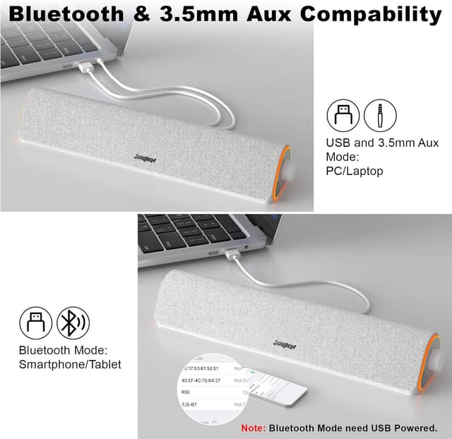 Thumbnail 3 de SOULION R50 Bluetooth Computer Speakers 2.0