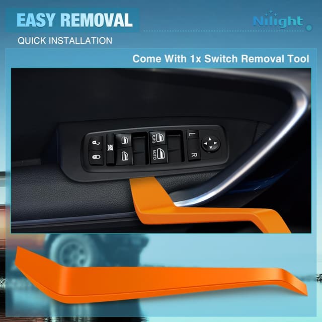 Detalle de Nilight Power Master Window Switch (8 Pins + 3 Pins) Replacement for Select Chrysler, Dodge, and Ram Models