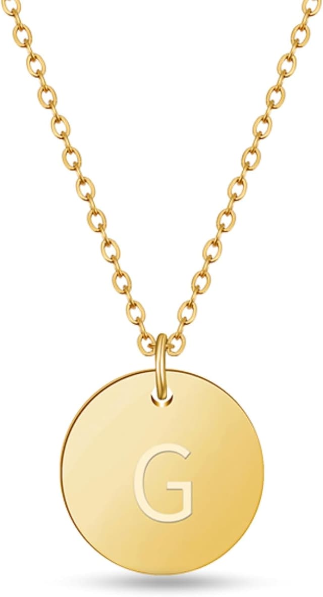 Detalle de GD GOOD.designs Catenina da donna con iniziali argentate (EST. 2015) – collana personalizzata