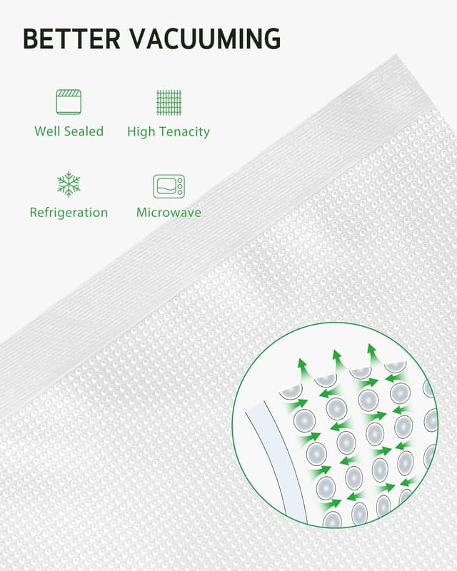 Detalle 2 de Syntus Vacuum Sealer Bags 150 Pack 🥫