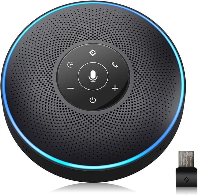 Detalle de EMEET M2 Bluetooth-Konferenzlautsprecher: USB-Speakerphone mit 4 AI-Mikrofonen