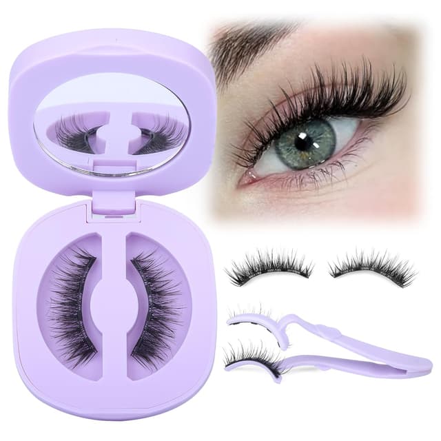 Detalle de Lanflower Magnetic Eyelashes with Applicator (Natural Look, No-Glue)