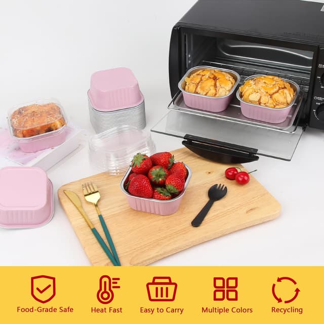 Detalle de LNYZQUS Mini Cake Pans 40-Pack 10oz