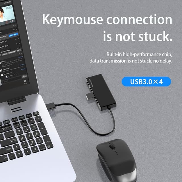 Thumbnail 5 de ANYPLUS USB Hub 3.0 4‑Port USB‑Hub für PC und Laptop