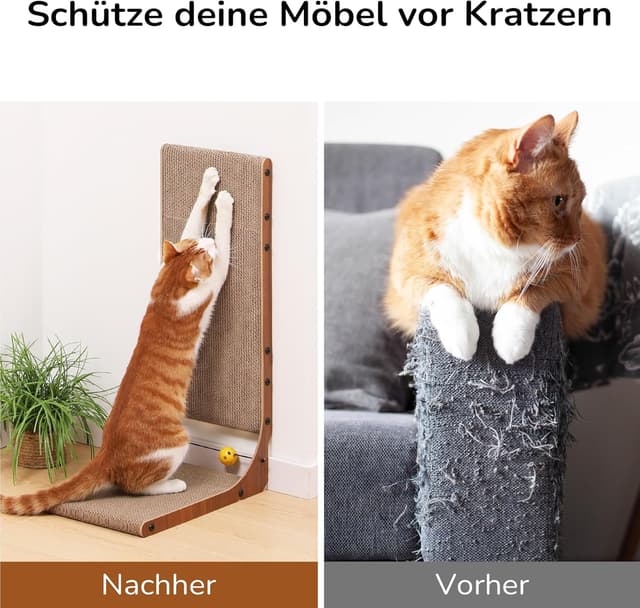 Thumbnail 6 de FUKUMARU Kratzbrett 68 cm L‑Form für Katzen