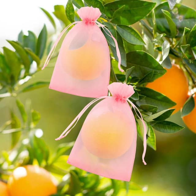 Detalle de G2PLUS Baby Pink Organza Gift Pouches (13x18 cm) – 50 Pack Clear Mesh Wedding Favour Bags