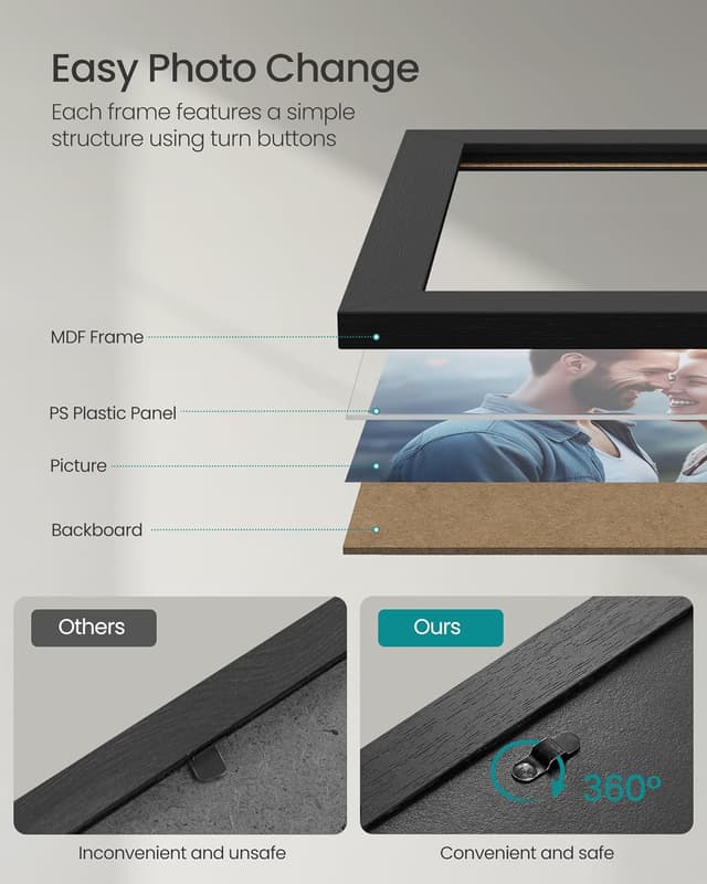 Thumbnail 3 de SONGMICS Set of 10 Picture Frames