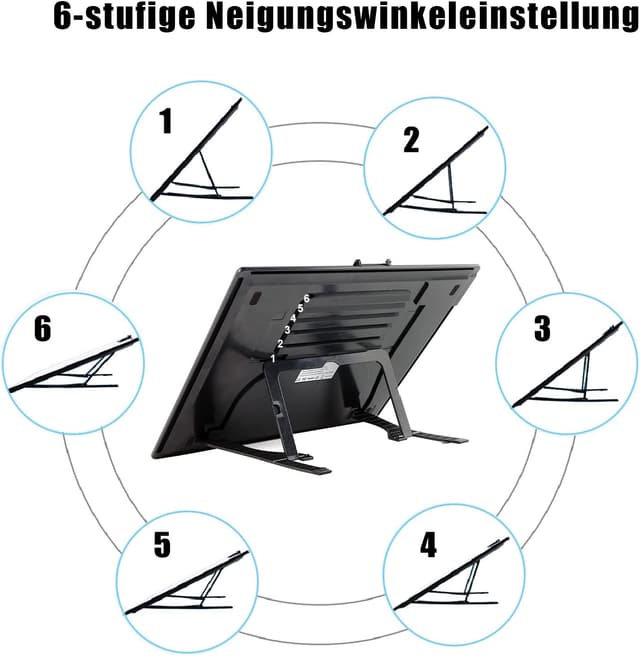 Detalle de elice Leuchttisch A3 wiederaufladbar mit Ständer/Clip – LED-Lightpad für Diamond Painting, Zeichnen & mehr