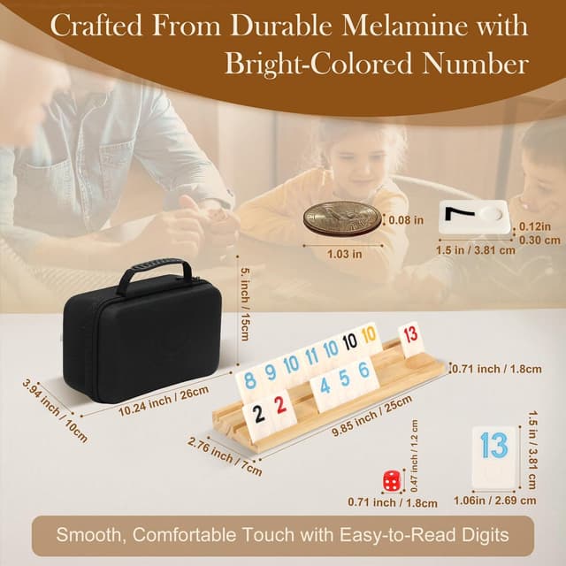 Thumbnail 3 de Rummy Game Set 160 Tiles 🎲