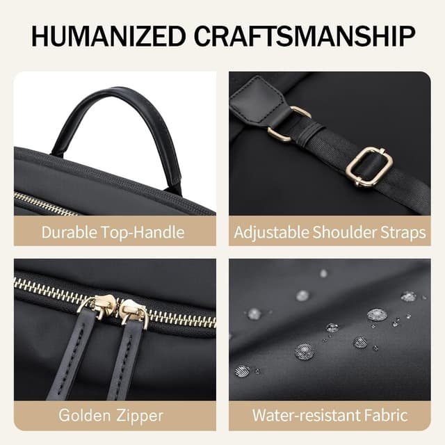 Detalle de GOLF SUPAGS Zaino da donna per PC portatile fino a 14/15,6" sottile, antifurto