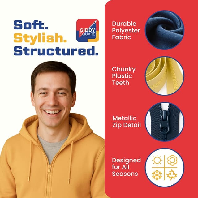 Thumbnail 2 de Giddy Square Classic Red 36" Chunky Zip