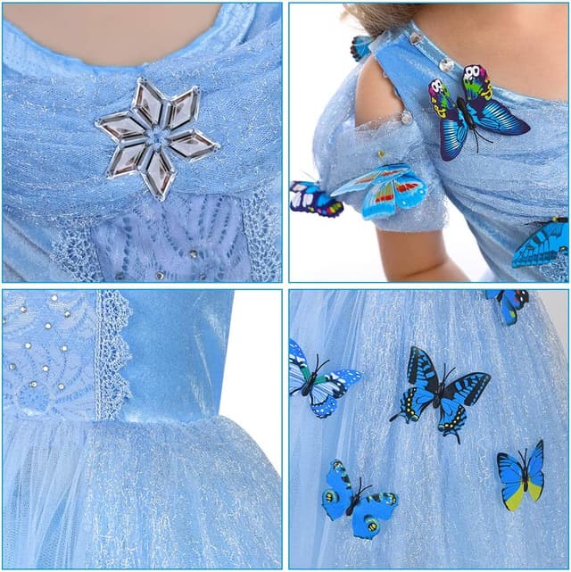 Thumbnail 4 de URAQT Vestido de Cenicienta, Disfraz Elegante para Niñas 🦋
