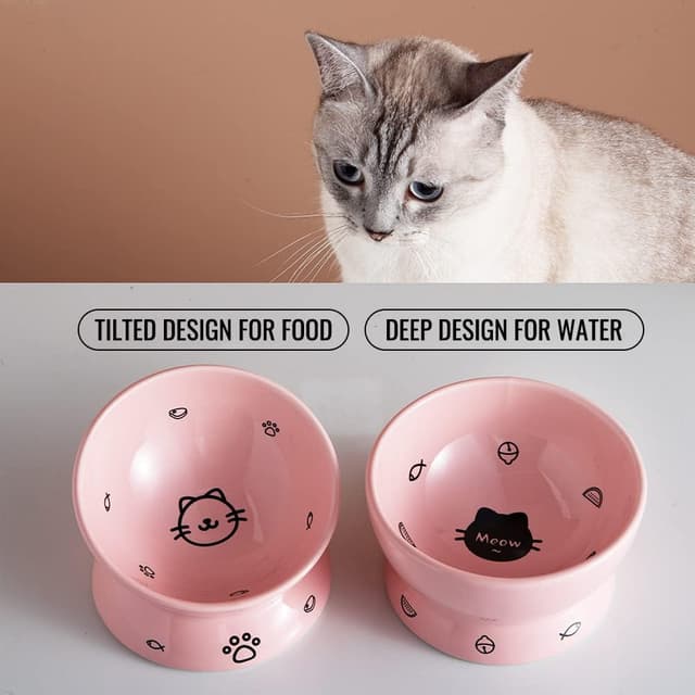 Thumbnail 3 de Sweejar Cat Bowls Set Elevates Feeding