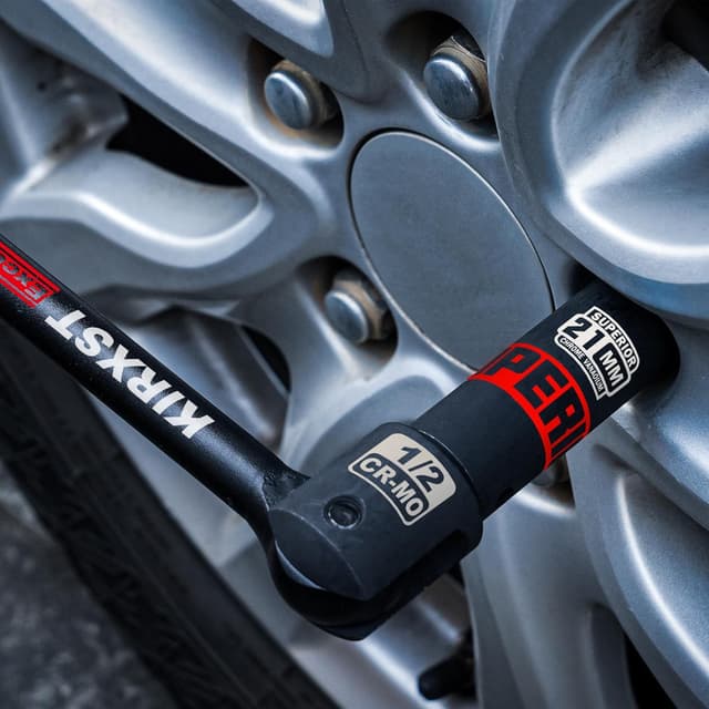 Thumbnail 6 de KIRXST Schlagschrauber Nüsse-Set 1/2 Zoll (10–24 mm) inkl. 1/2 auf 1/4 Adapter, Langnüsse 11-tlg