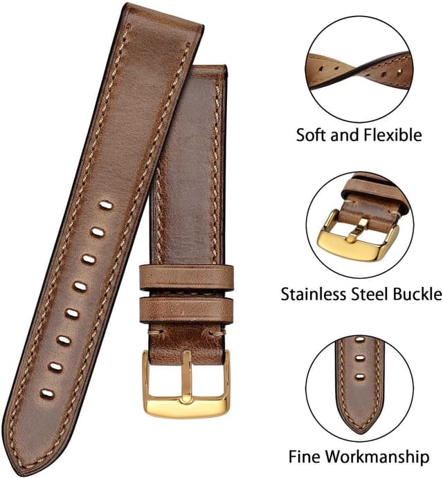 Thumbnail 3 de BISONSTRAP Uhrenarmband 24mm Premium Leder