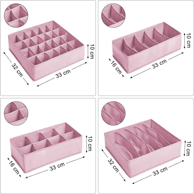 Thumbnail 5 de Lifenite 3 Aufbewahrungsbox Kinder Kleine Größe rosa