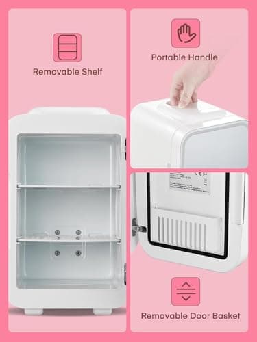 Thumbnail 7 de FOHERE Mini Nevera para Dormitorio con Espejo LED y función frío/calor (5L)