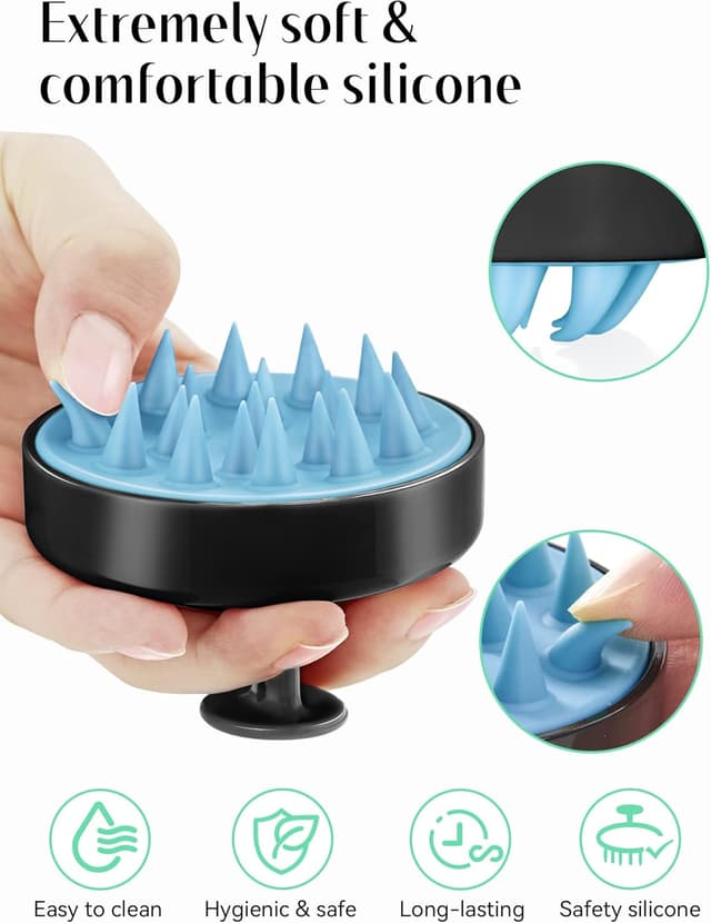 Detalle de HEETA Kopfhaut-Massagebürste für Tiefenreinigung