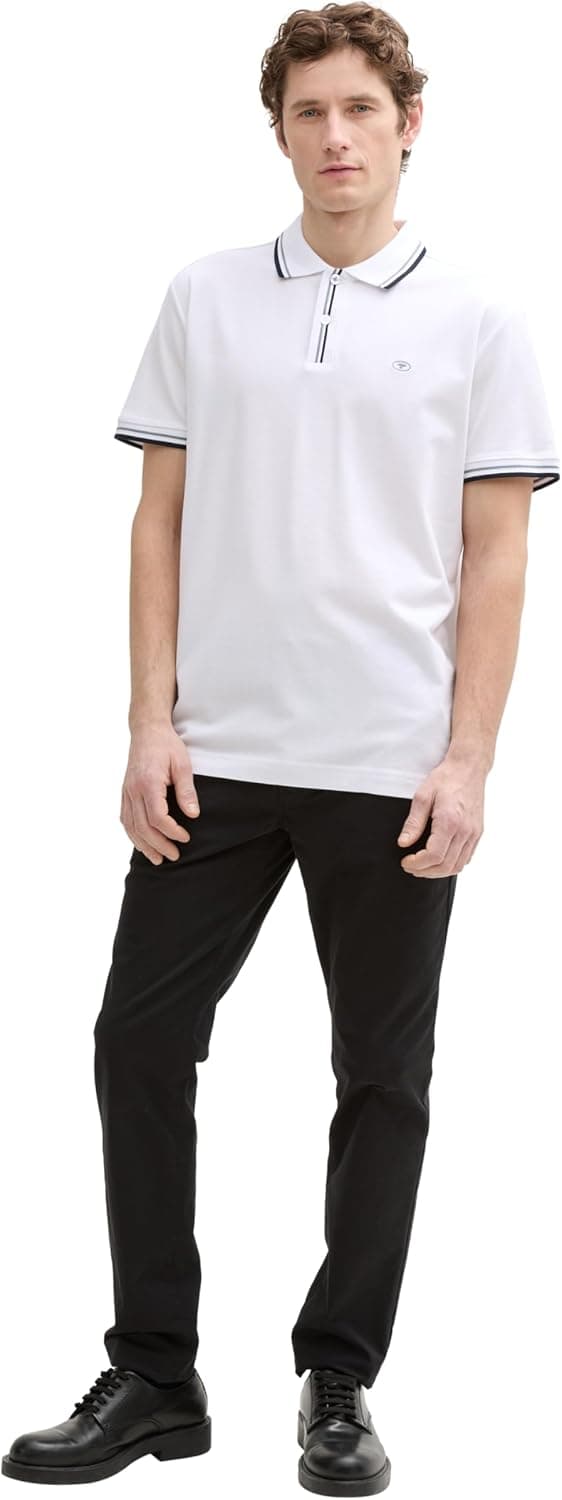 Detalle 2 de TOM TAILOR Polo Uomo traspirante a vestibilità regolare per l’uso quotidiano