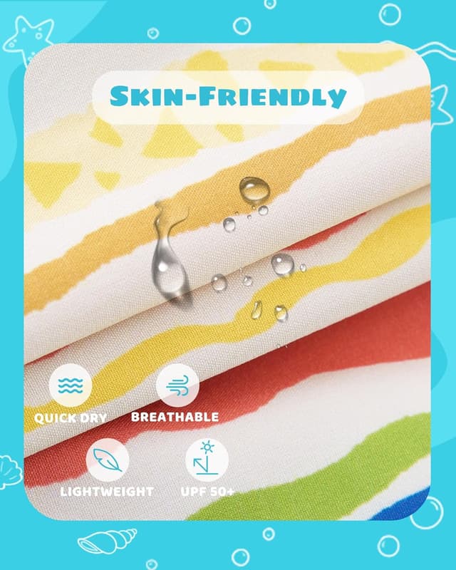 Detalle 1 de MaaMgic Badehose Jungen Badeshorts Kinder (2-in-1) – schnelltrocknend mit Kompressions-Innenhose