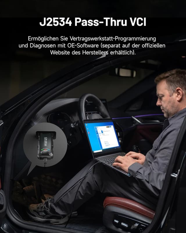 Detalle de TOPDON ONE 10,1" bidirektionales OBD2 Diagnosegerät mit J2534 Pass-Thru, ECU-Codierung & CAN-FD