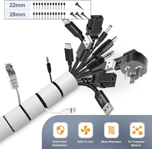 Thumbnail 4 de Romon Cubre Cables Espiral 22–28 mm