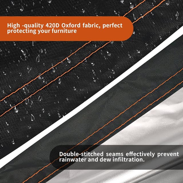 Detalle de QLSXLB Funda para Mesa Jardín Impermeable 180x122x75cm ☂