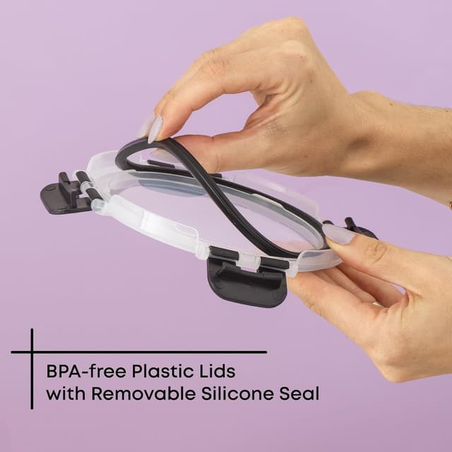 Detalle 2 de JoyJolt 24pc Glass Storage Containers 🍱