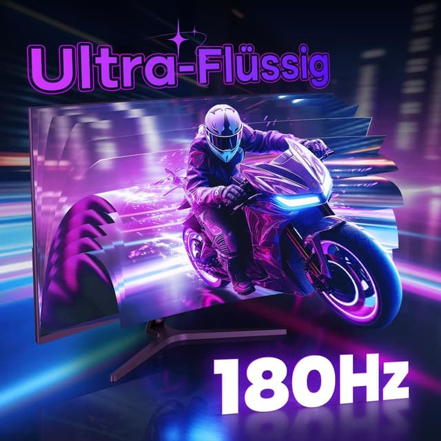 Detalle 2 de Amzfast AMZG32C1Q 32 Zoll Curved Gaming Monitor 180Hz
