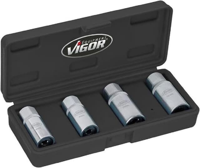 Detalle de Vigor V6412/4 – set di estrattori per prigionieri con azionamento quadrato 12,5 mm (4 pezzi)