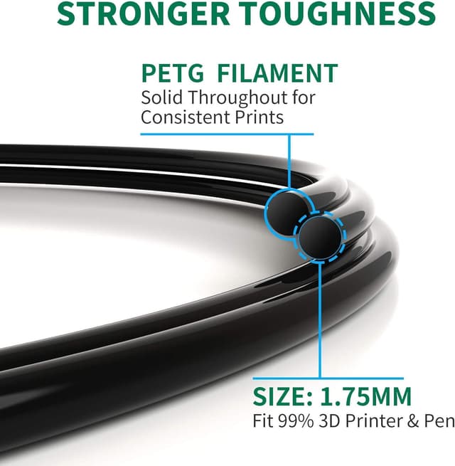 Detalle 2 de GEEETECH PETG Filament 1,75 mm schwarz