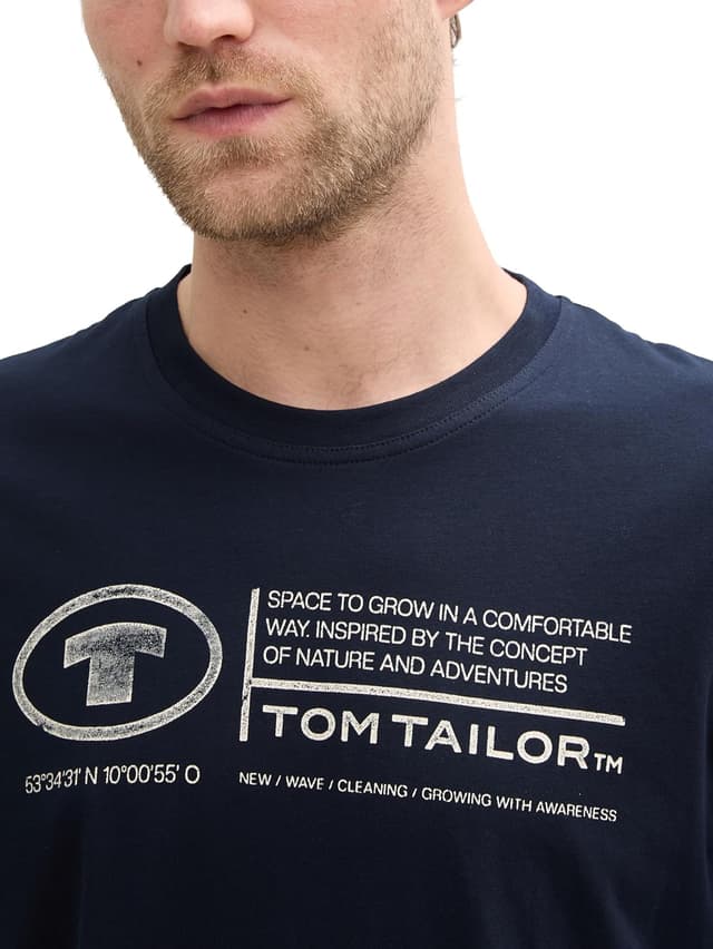 Detalle de Tom Tailor 1047047 T-Shirt da uomo a maniche corte