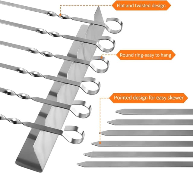 Detalle de Hydrogarden Spiedini da barbecue 30 cm