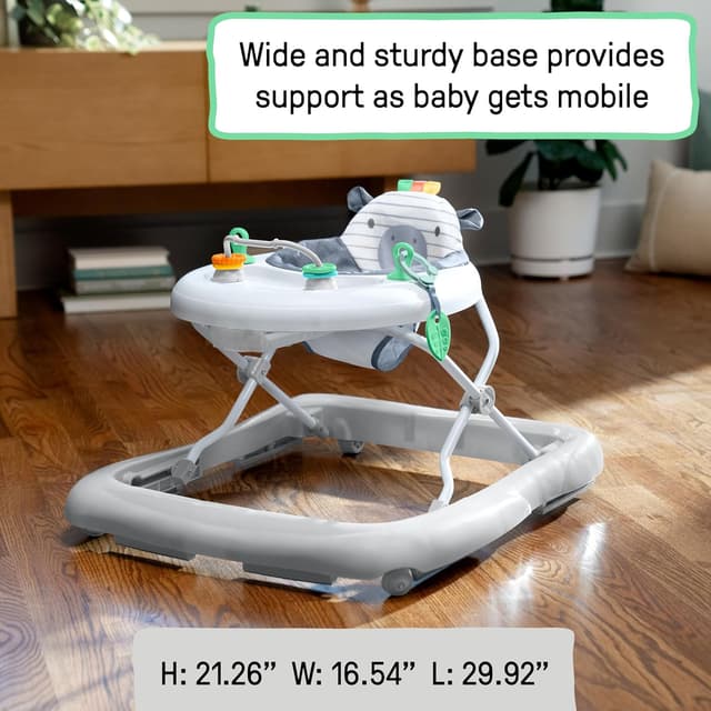 Thumbnail 6 de Ingenuity Smooth Strides Activity Walker (Chambray) – 3-position heightbar developmental walker for 6–12 months