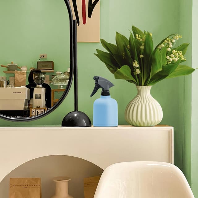 Detalle de RONTADA Plant Mister Spray Bottle (600ML) – Refillable indoor/outdoor trigger mist water sprayer, blue