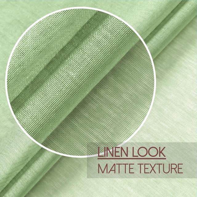 Thumbnail 3 de MRTREES Cortina translúcida verde oliva 140×145