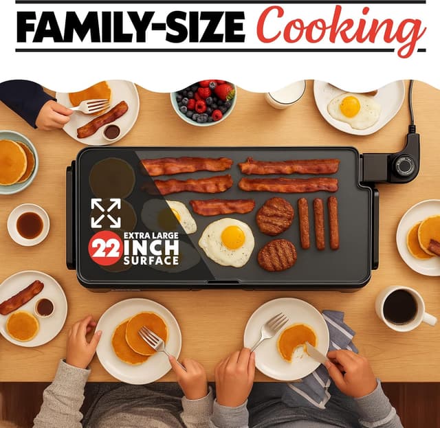 Thumbnail 5 de Gourmia 22 Inch XL Griddle Pan