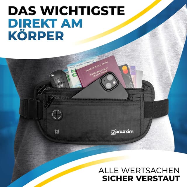Thumbnail 2 de praxxim Die Bauchtasche zum Reisen RFID-geschützt