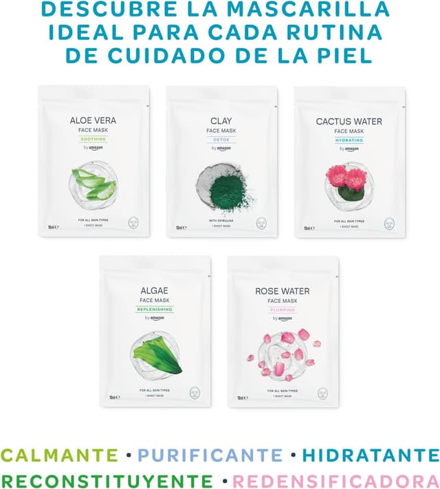 Thumbnail 6 de by Amazon Mascarilla agua rosa 5x 18 ml