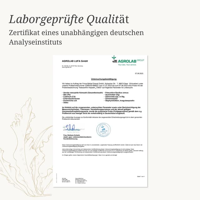 Thumbnail 2 de BÄRBEL DREXEL Astaxanthin 4 mg aus Haematococcus pluvialis – vegane Softgel-Kapseln (40 Stk)